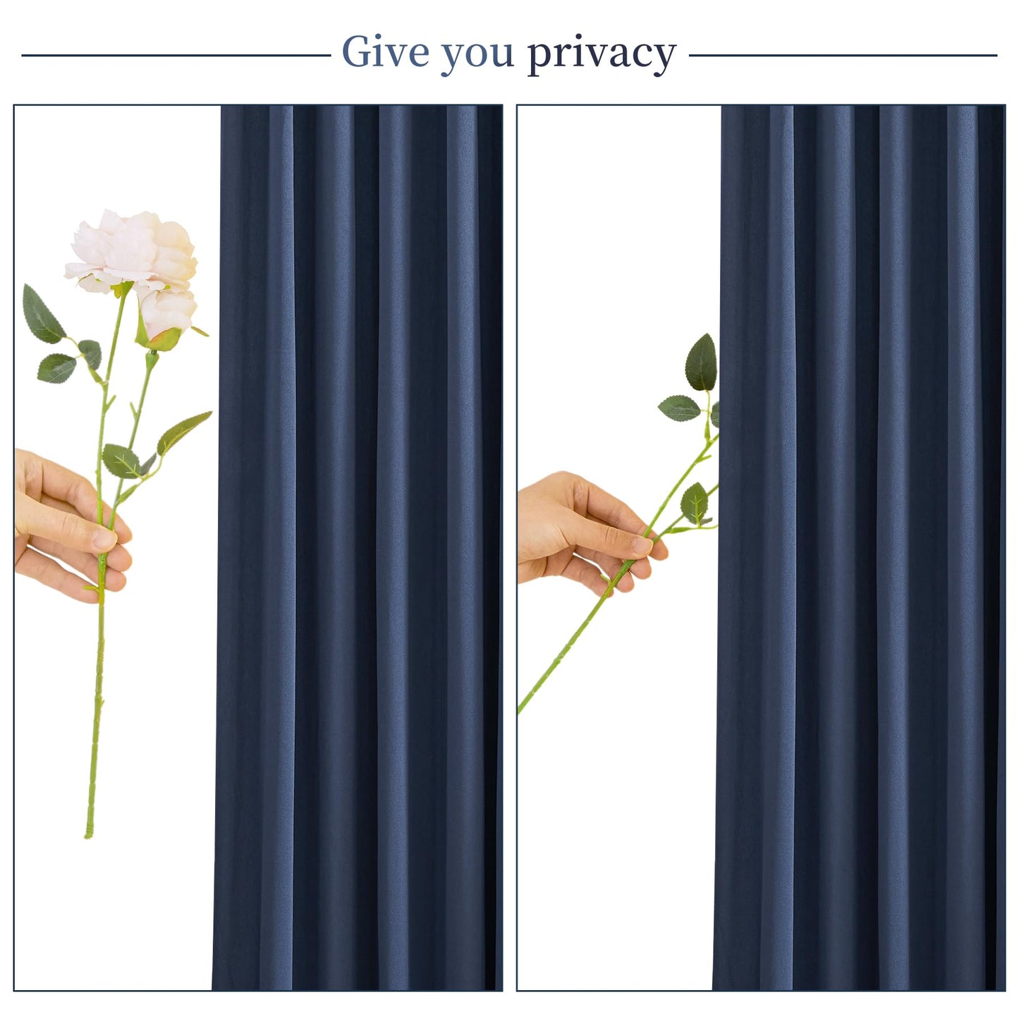 20ft x 10ft Wrinkle Free Navy Blue Wedding Backdrop Curtains for Party Bridal Shower Reception Decorations Navy Blue Fabric Curtain Backdrops Drapes for Photography Baby Shower Birthday Background