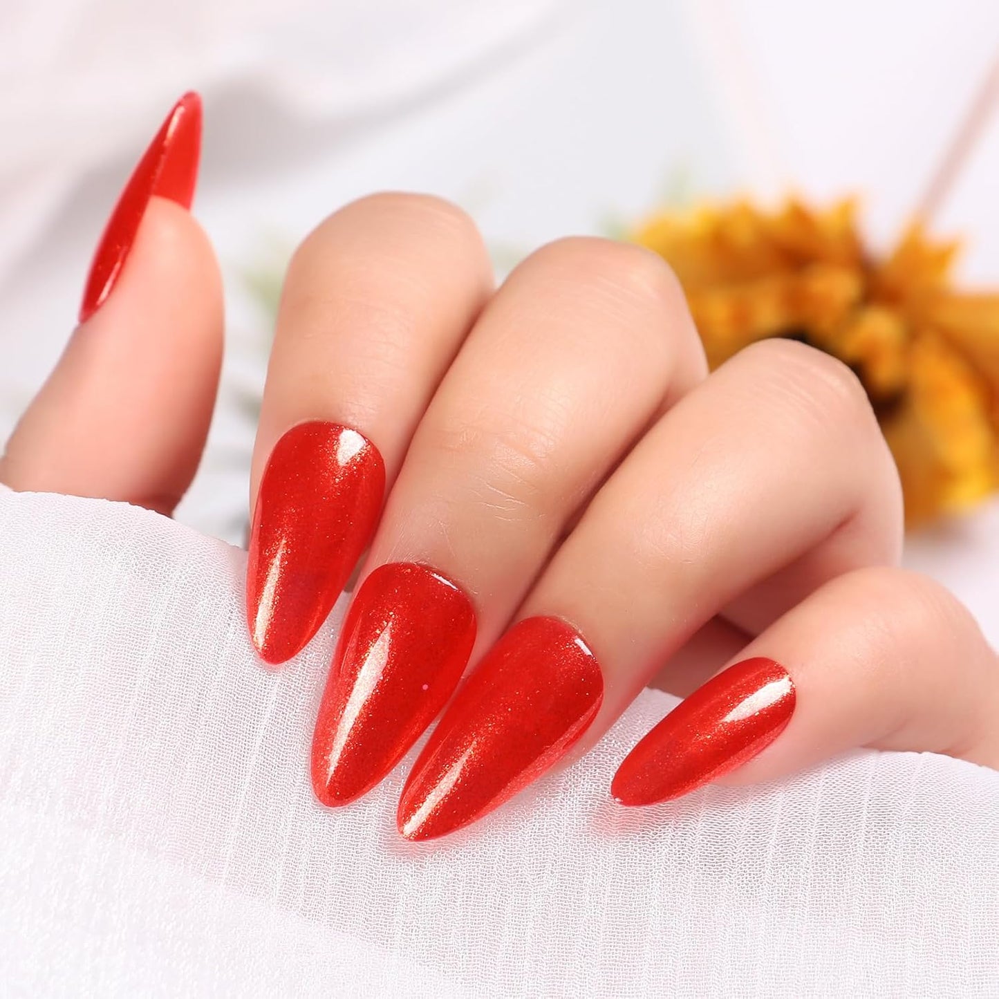 Major Dijit Quick Dry Nail Polish Gold Red Summer Nail Lacquer for Nail Art Regular Nail Polish 0.41 fl oz.