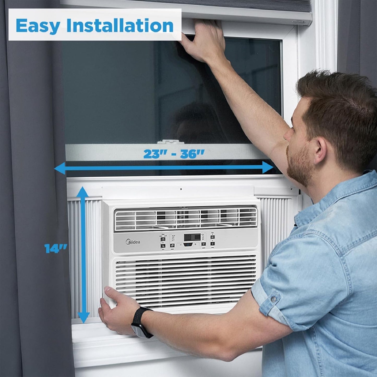 Midea 12,000 Btu Easycool Window Air Conditioner, Dehumidifier And Fan - Cool, Circulate And Dehumidify Up To 550 Sq. Ft., Reusa