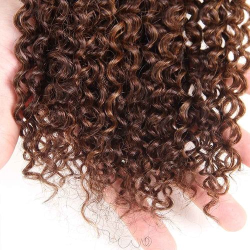 Habiliana Bundles Human Hair 16 18 20 Inch Jerry Curly Wave P4/30 Human Hair Bundles 11A Unprocessed Brazilian Virgin Quick Weave Hair Extensions for Black Women