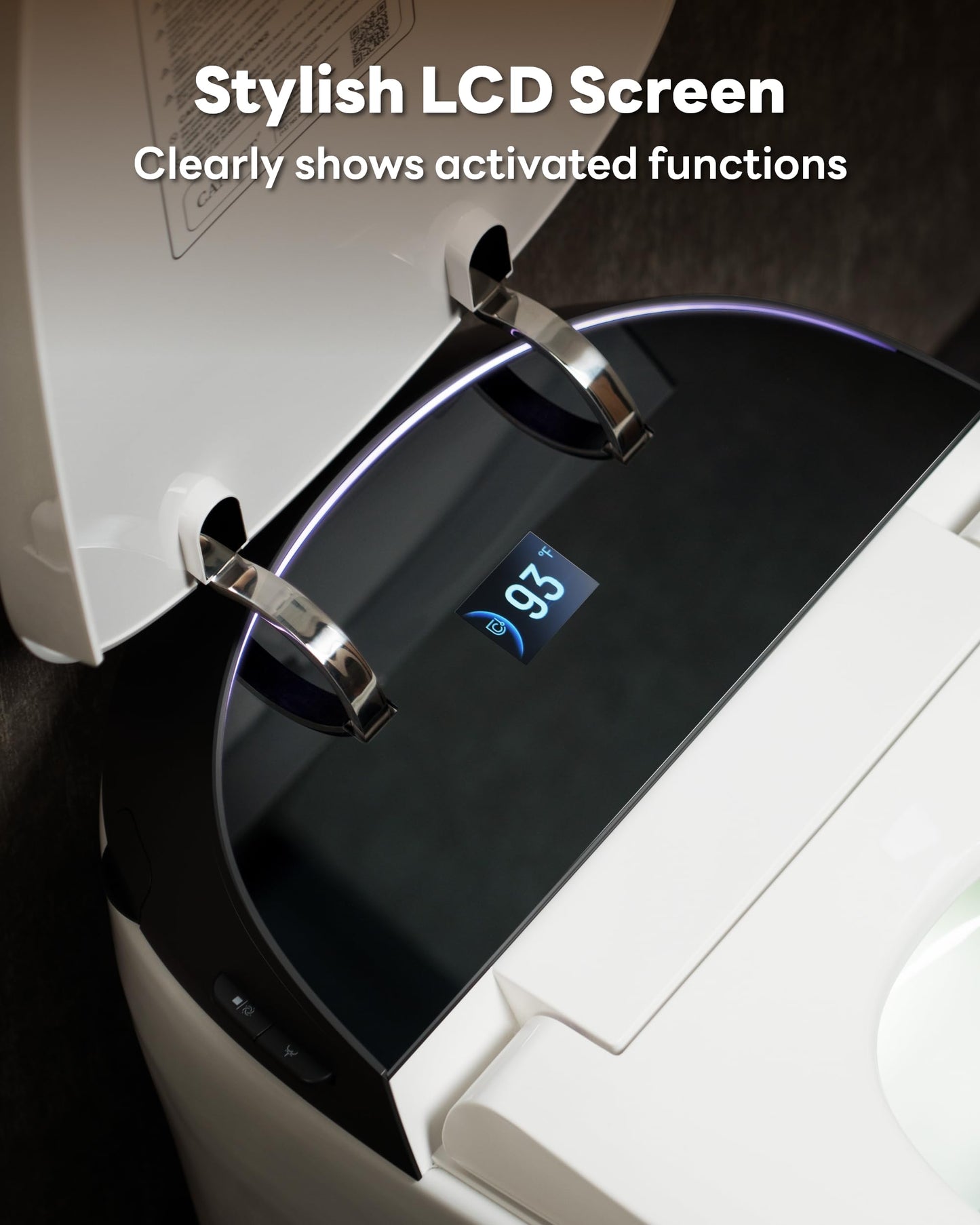 CANEST Smart Toilet with Foam Shield, 17.5" ADA Chair Height, 1.1/1.6GPF Dual-Flush Bidet Toilet, 12" Rough-in, One Piece Toilet, Auto Open/Close, Instant Hot Water, Eco Mode, Deodorization