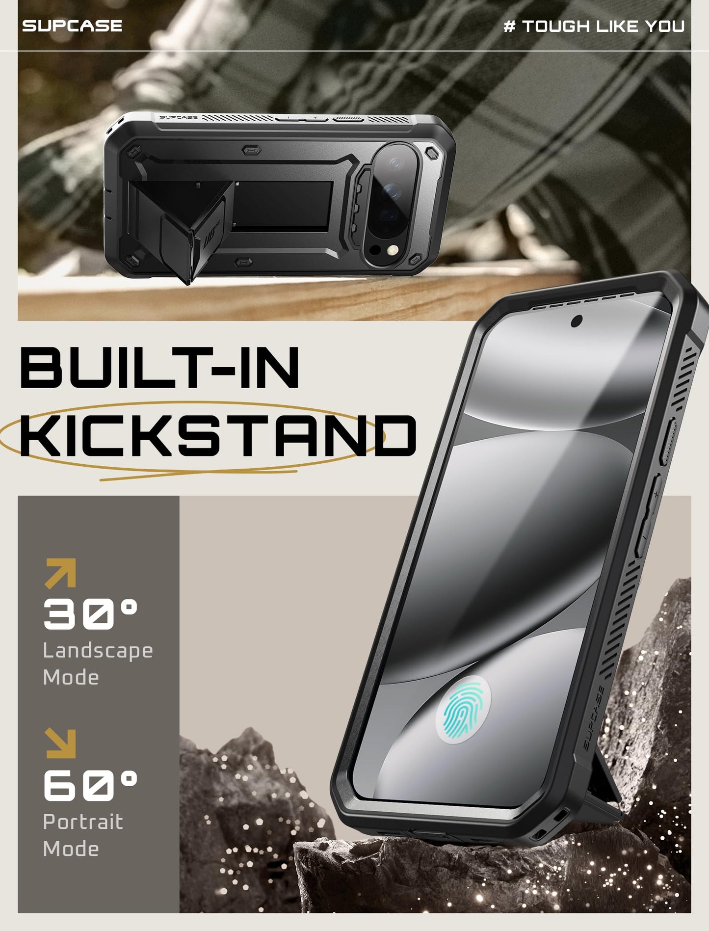 Supcase For Google Pixel 10 Pro Xl Case With Screen Protector (Unicorn Beetle Pro), [Built-In Stand & Belt-Clip] [Military-Grade