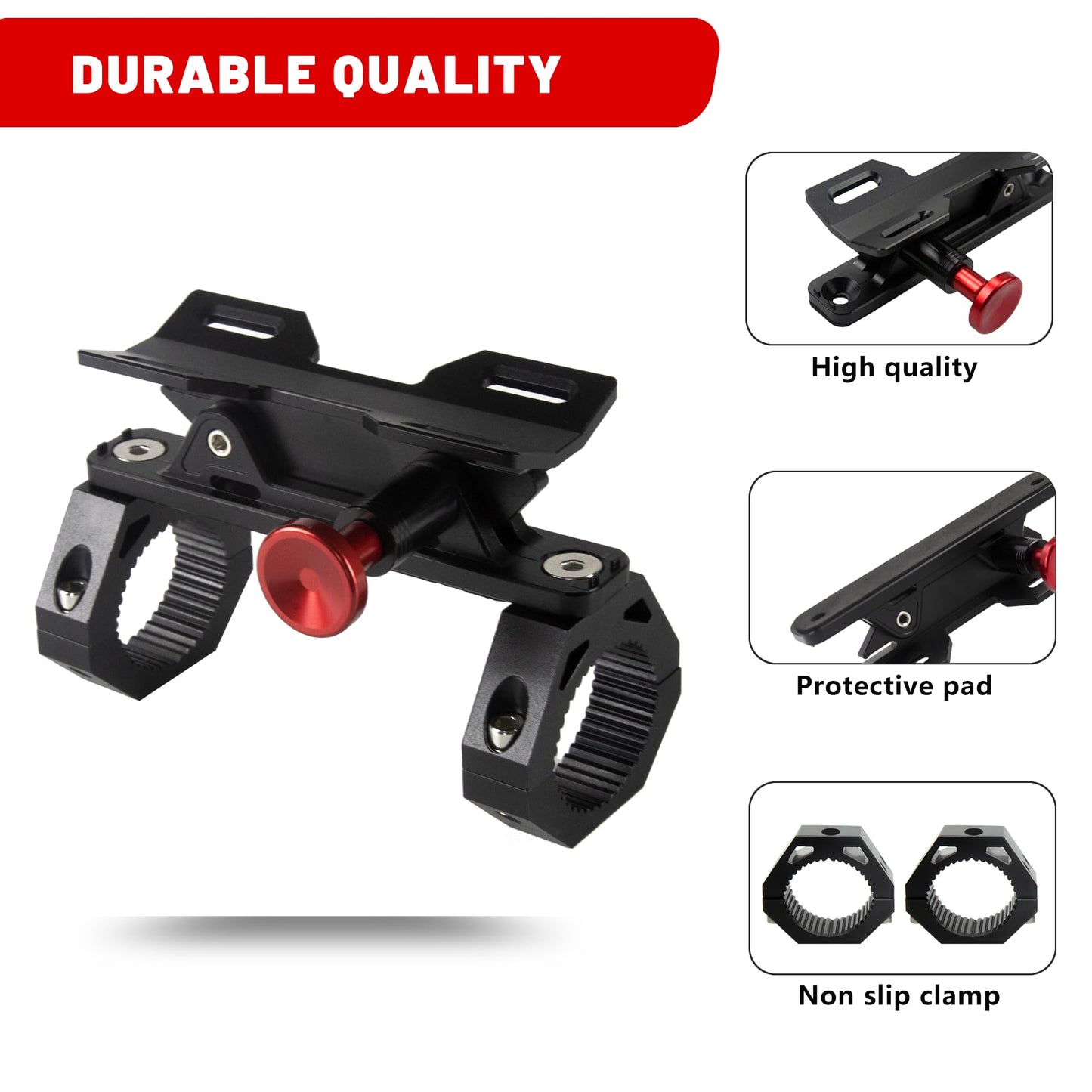 UTV Fire Extinguisher Mount Kit - Aluminum Adjustable Quick Release Roll Bar Car Fire Extinguisher Bracket Holder for 1.75-2in Roll Bar UTV Compatible with Polaris RZR SXS Ranger Camper Jeep Can-Am