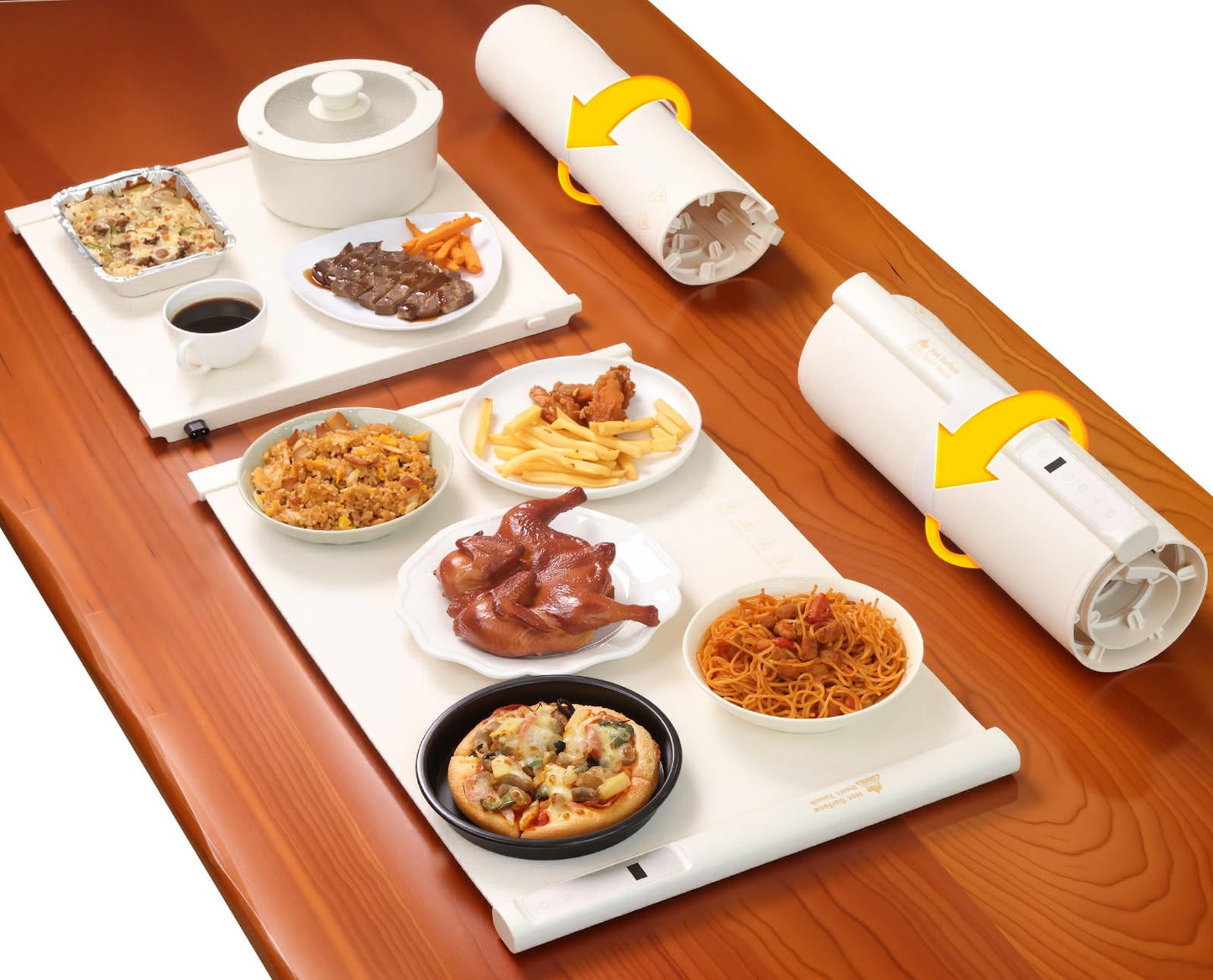 Warming Mat for Food Extra Large, 42"x16" Extendable Food Warming Mat, Electric Warming Tray for Buffets Party with 7 Adjustable Temperature, 6 Timer, Silicone Food Warmer for Parties