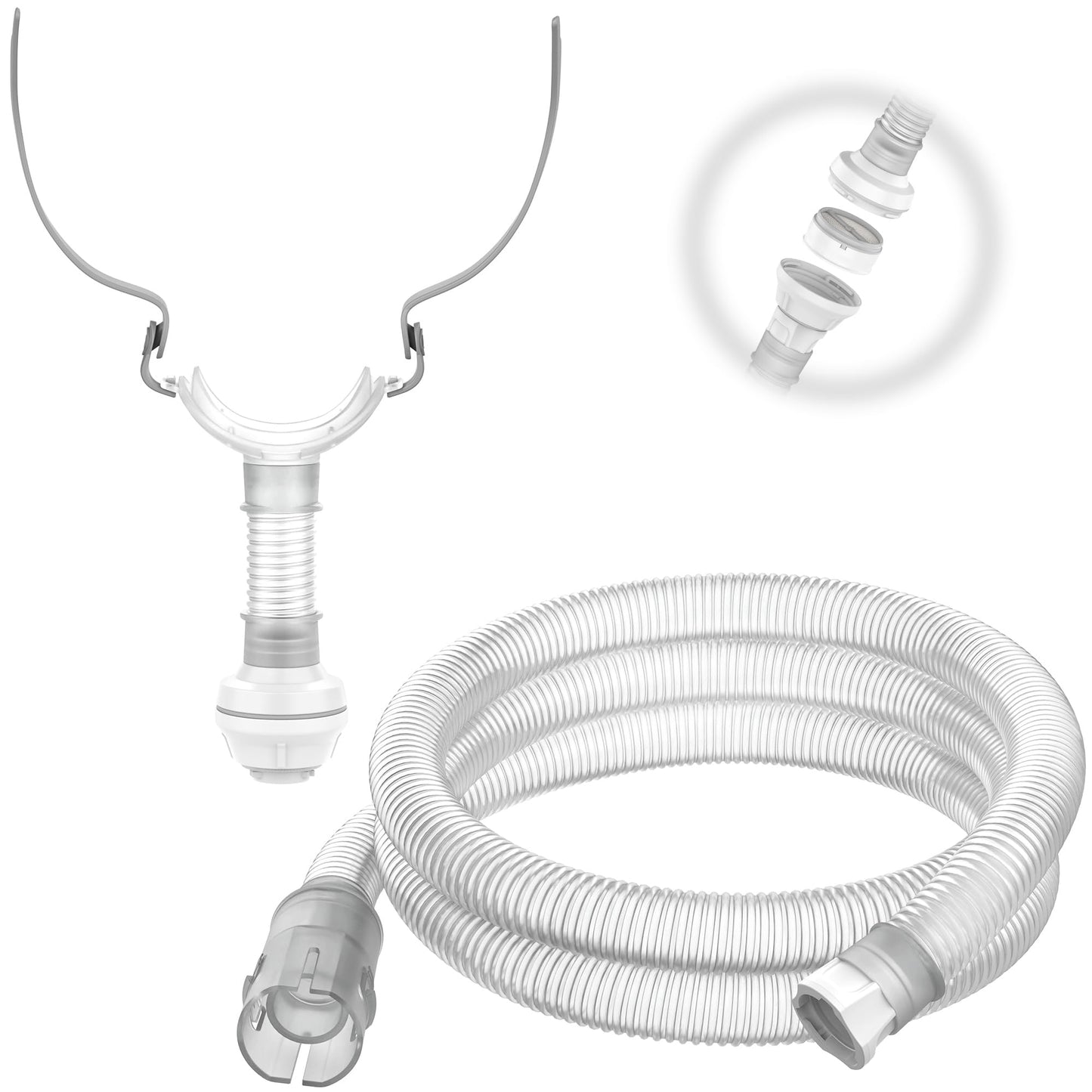 Replacement Connector Set for P10 to Airmini, Includes Frame and Longer Connector Tubing, Compatible with P10 Nasal Cushion & Strap(NOT Included), Secure Fit CPAP Supplies by MEDICOLOR