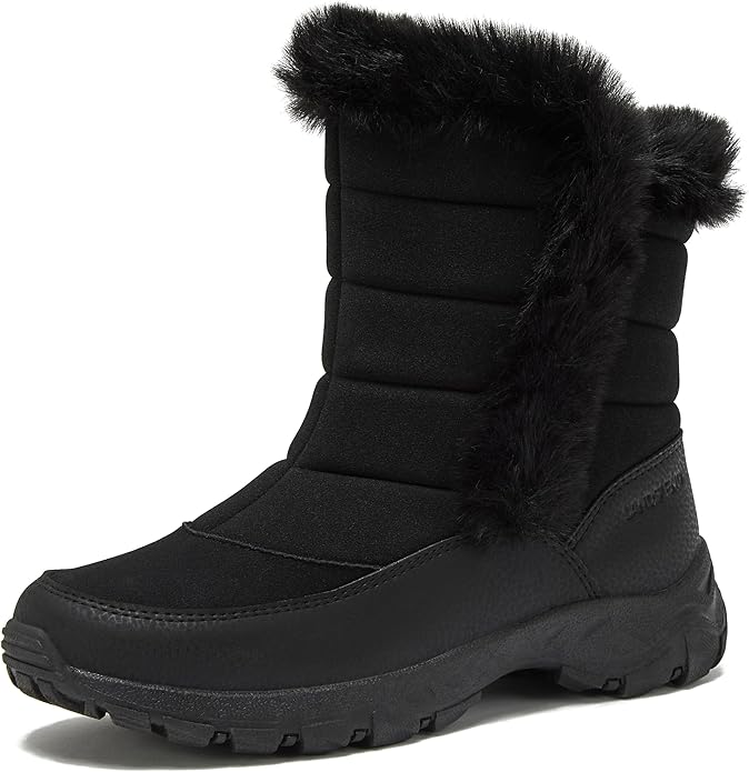 Lands' End Expedition Waterproof Insulated Womens Snow Boots, Lace Up or Slip On Winter Boots for Women, Medium or Wide Wi...