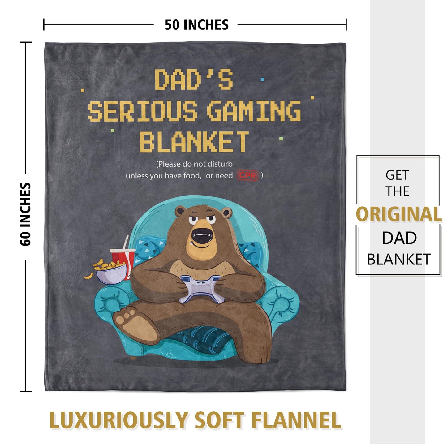 SteadStyle Dad Gifts, Dad Birthday Gift, Blanket Gifts for Daddy from Daughter or Son, Present for Father's Day, Thanksgiving, Fluffy Blanket for Father, 50 x 60 in