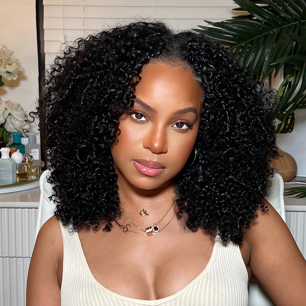 Afro Kinky Curly Knotless Pre-Separated Crochet Hair Extensions Kinky Curly Feather Hair Extensions Afro Kinky Curly Feather Lin