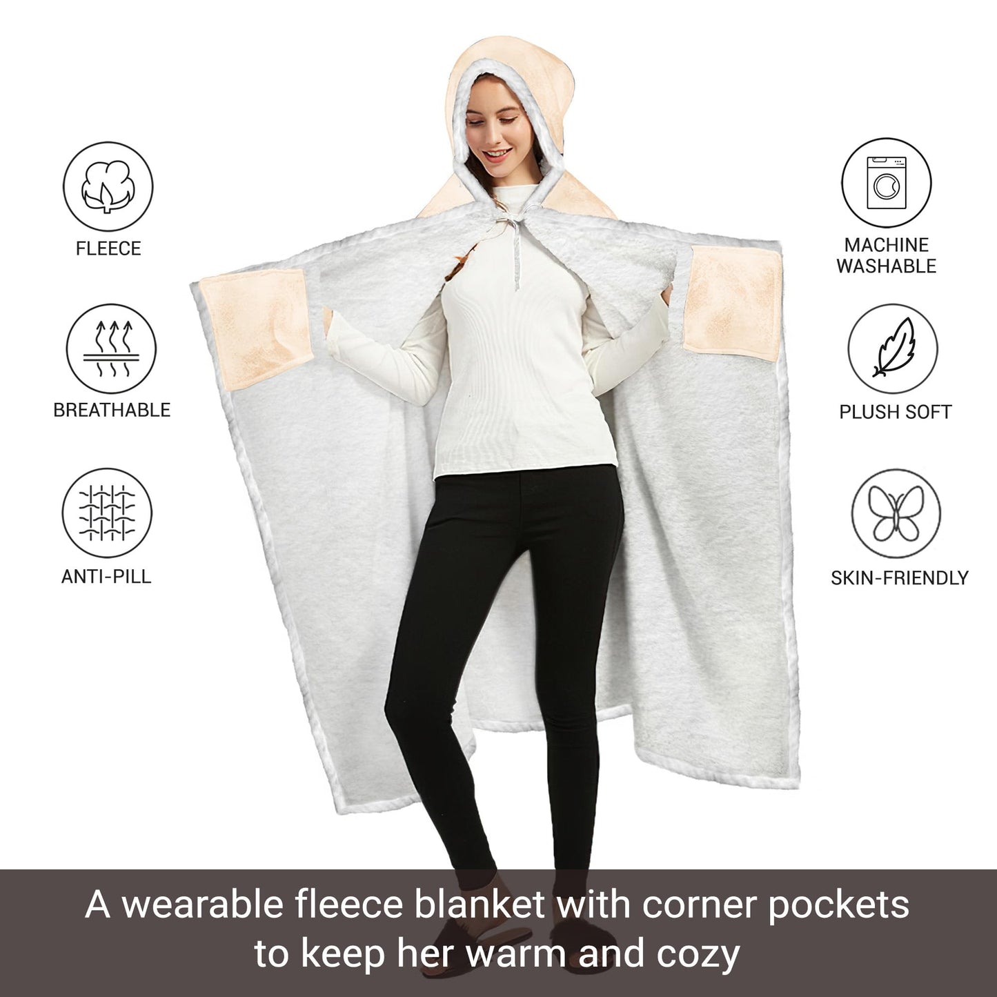 Vprintes Trophy wife Wearable Blanket Hoodie - Mothers day Gifts for Wife from Husband - Birthday Gifts for Wife, Gifts for Her for Anniversary