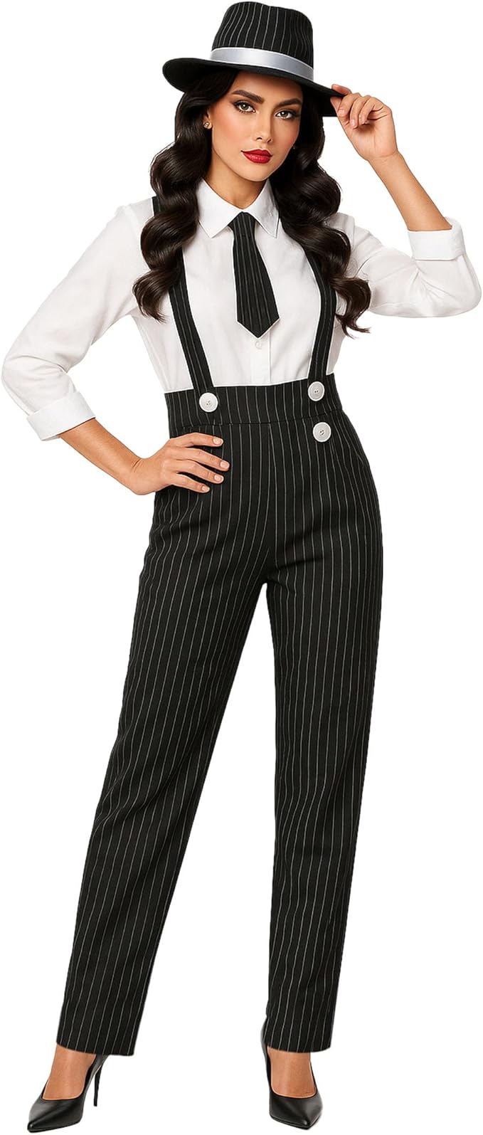 fun shack 20s Gangster Costume for Women, 1920s Mobster Outfit, Halloween Costume for Women