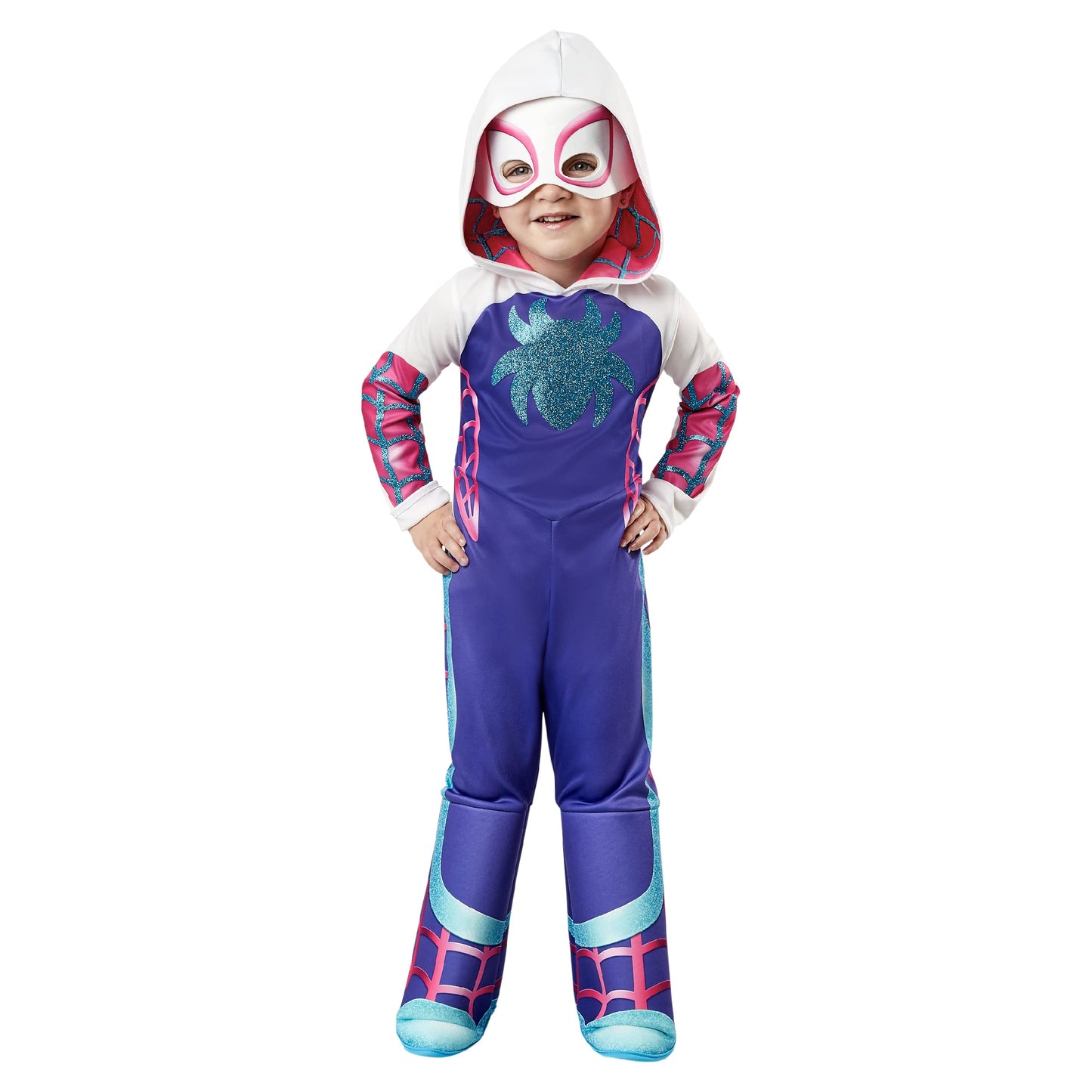 Rubies II Toddler Marvel: Spidey And His Amazing Friends Ghost Spider Deluxe Costume, As Shown, 2T3T
