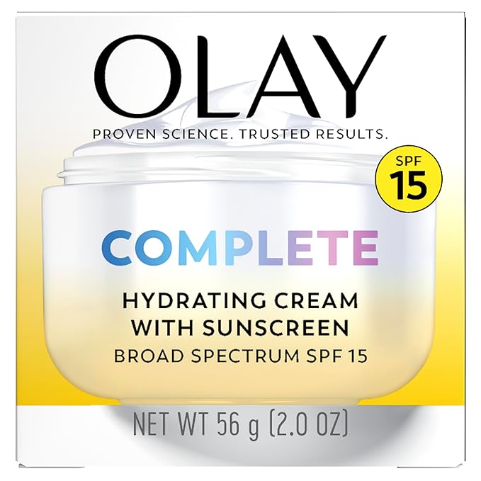 Olay Face Moisturizer Complete All Day UV Moisture Cream with Sunscreen SPF 15, Normal Skin, 2 Fl Oz (Pack of 3)