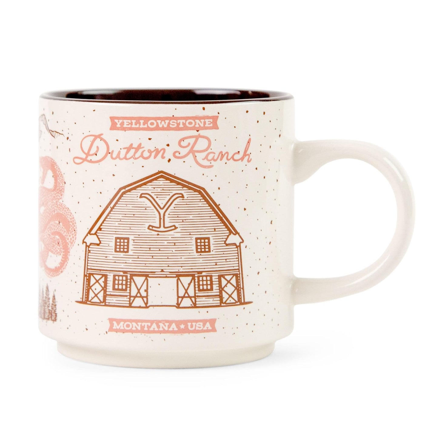Silver Buffalo Yellowstone Dutton Ranch Ceramic Mug | Coffee Cup For Espresso, Tea, Cocoa | Holds 13 Ounces