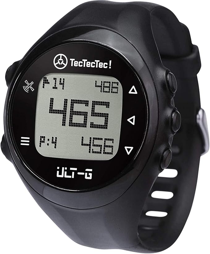 TecTecTec ULT-G Stylish, Lightweight and Multi-Functional Golf GPS Watch, Durable Wrist Band with LCD Display, Worldwide P...