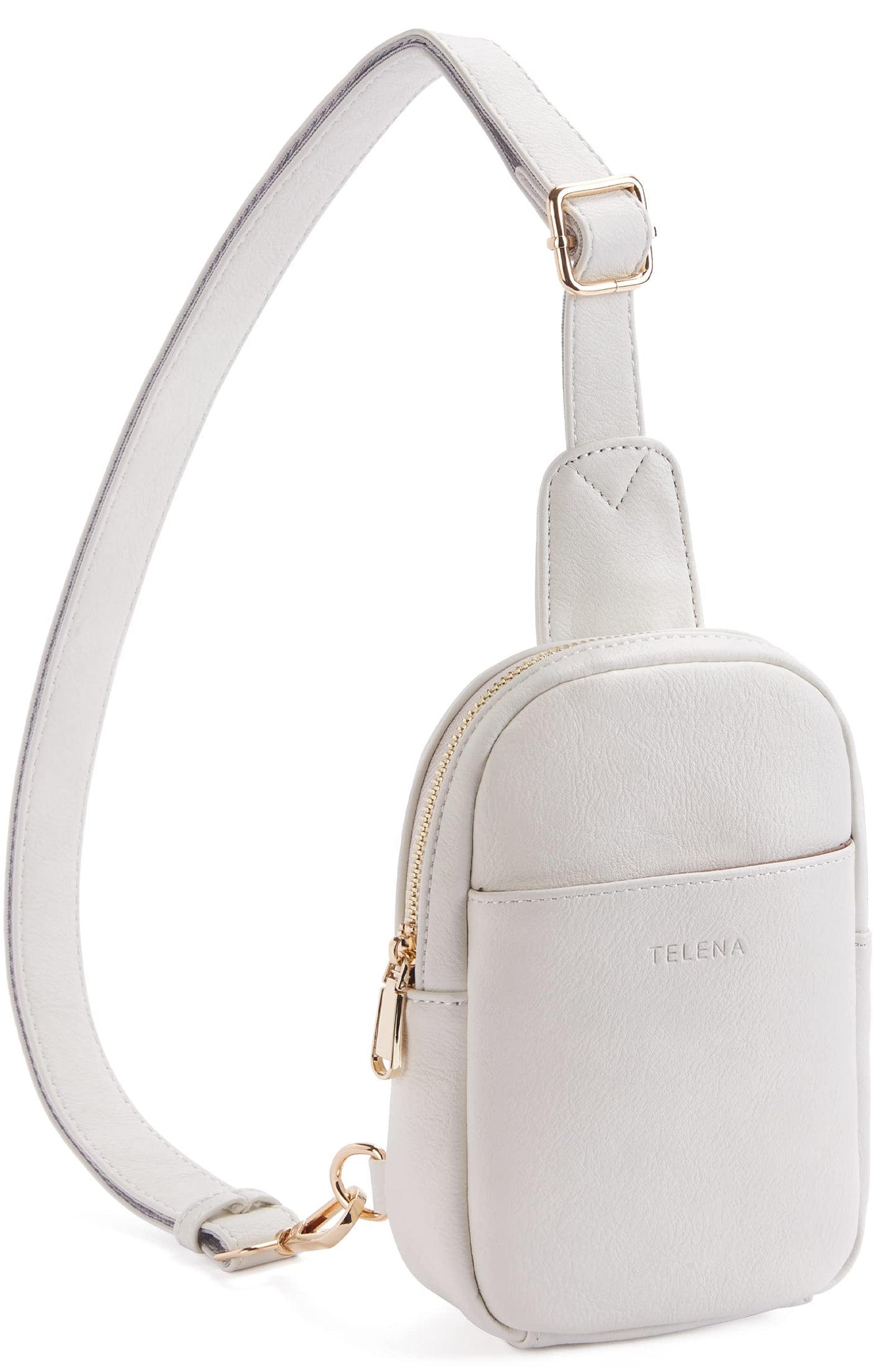 Telena Small Sling Bag for Women Leather Crossbody Bag for Women White