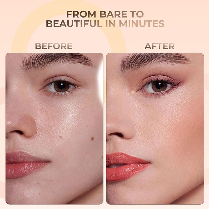 FLAWLESS COMPLEXION KIT (FAIR 1) Full Size Mineral Makeup Set Matte Foundation Bare Face Sheer Powder Cover