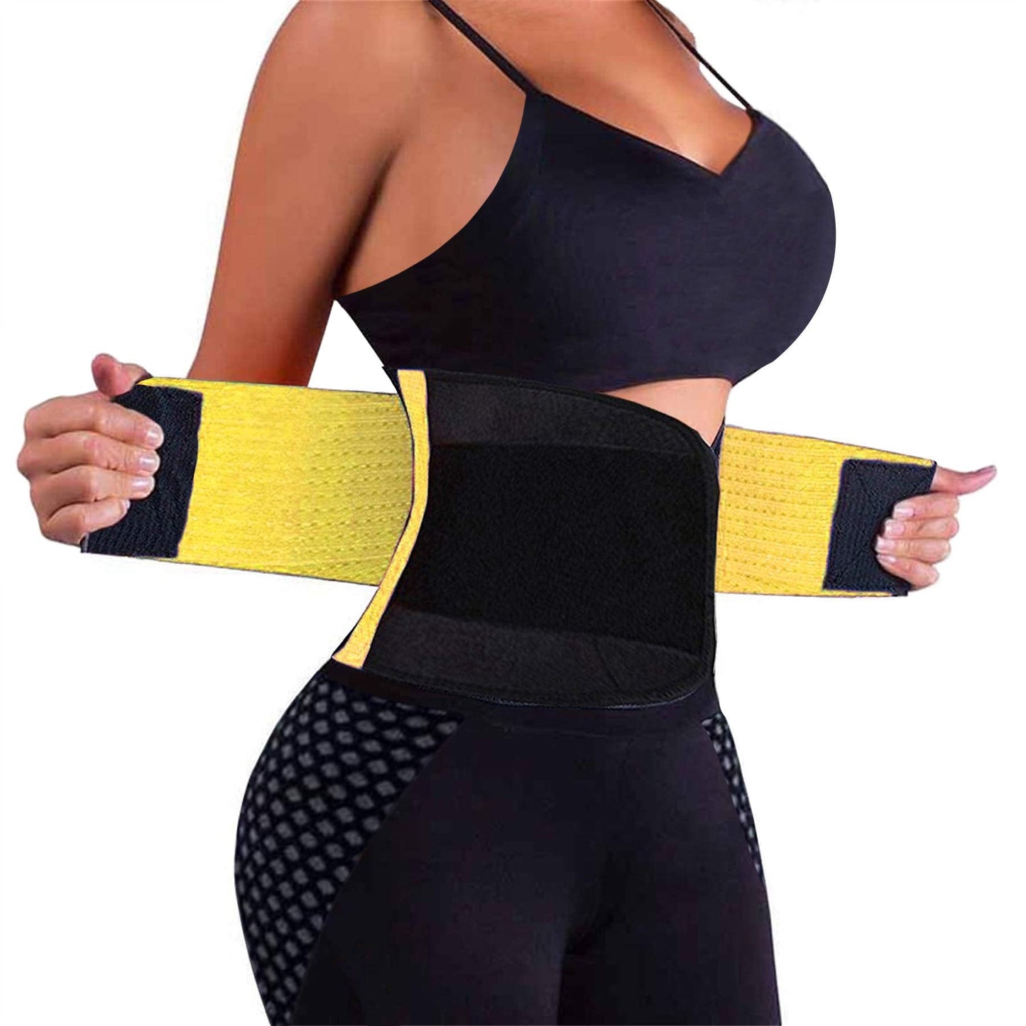 VENUZOR Waist Trainer Belt for Women - Waist Cincher Trimmer - Slimming Body Shaper Belt - Sport Girdle Belt (UP Graded)(Yellow,XX-Large)
