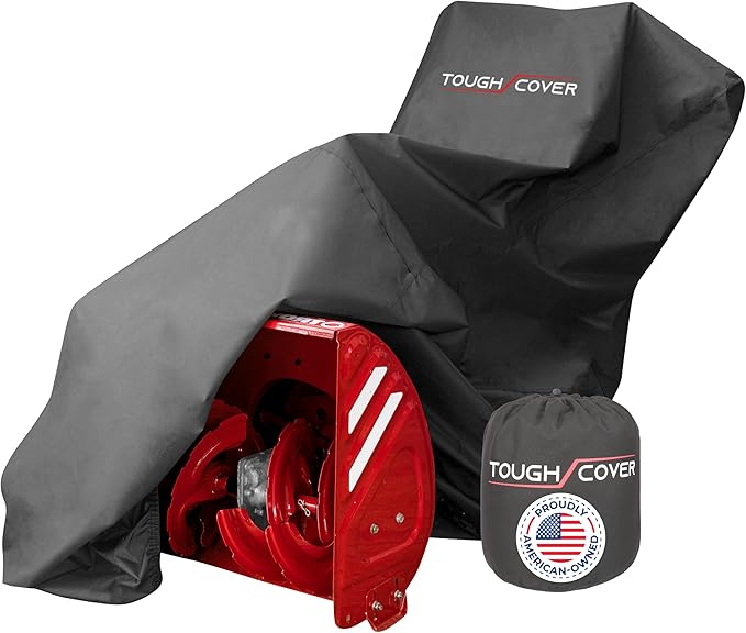 Tough Cover Snow Blower Cover - 600D Marine Grade Fabric, Snowblower Covers Waterproof Outdoor, Heavy Duty Snow Thrower Cover Universal Fit for EGO, Honda, Ariens, Ryobi, Troy Bilt, and PowerSmart
