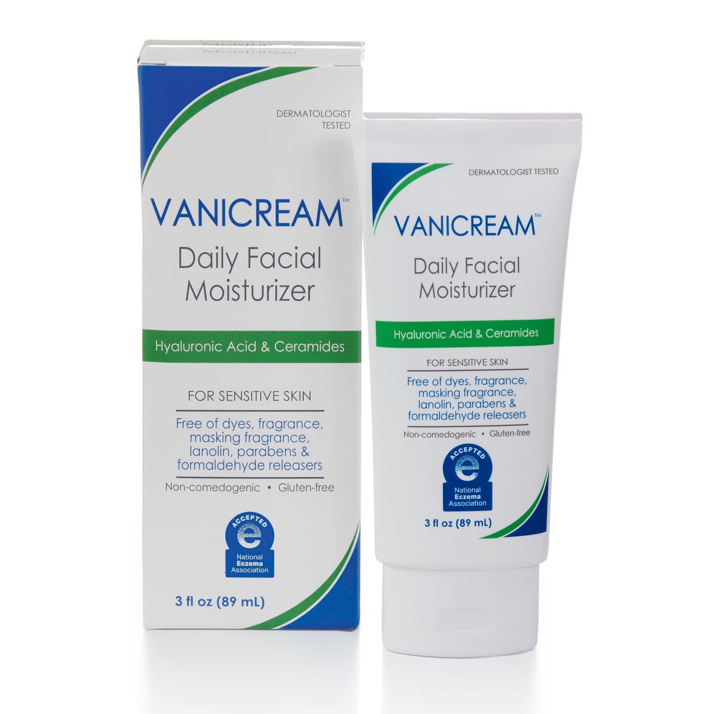 Vanicream Daily Facial Moisturizer With Ceramides and Hyaluronic Acid - Formulated Without Common Irritants for Those with Sensi