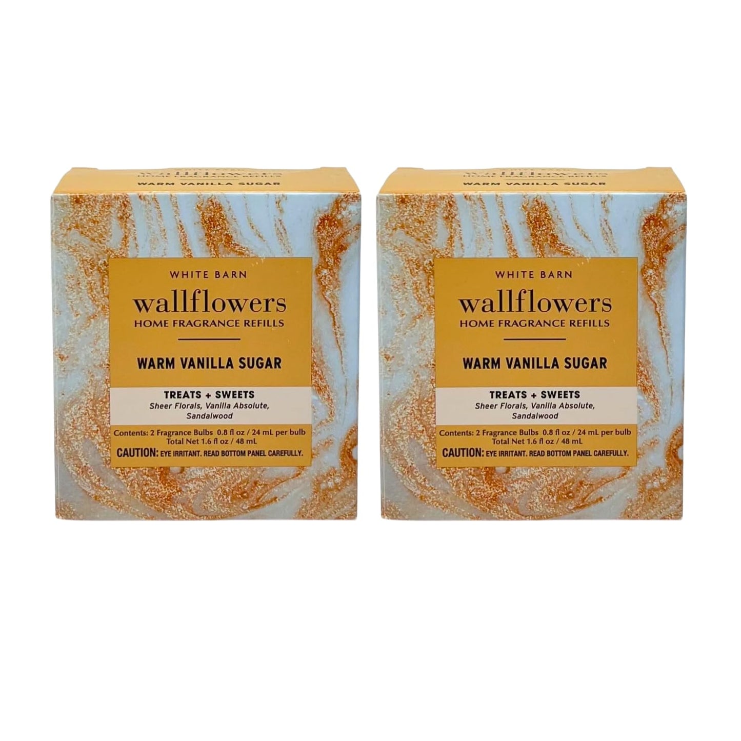 Bath & Body Works Warm Vanilla Sugar Wallflowers Home Fragrance Refill 0.8 Fl Oz - Pack Of 4