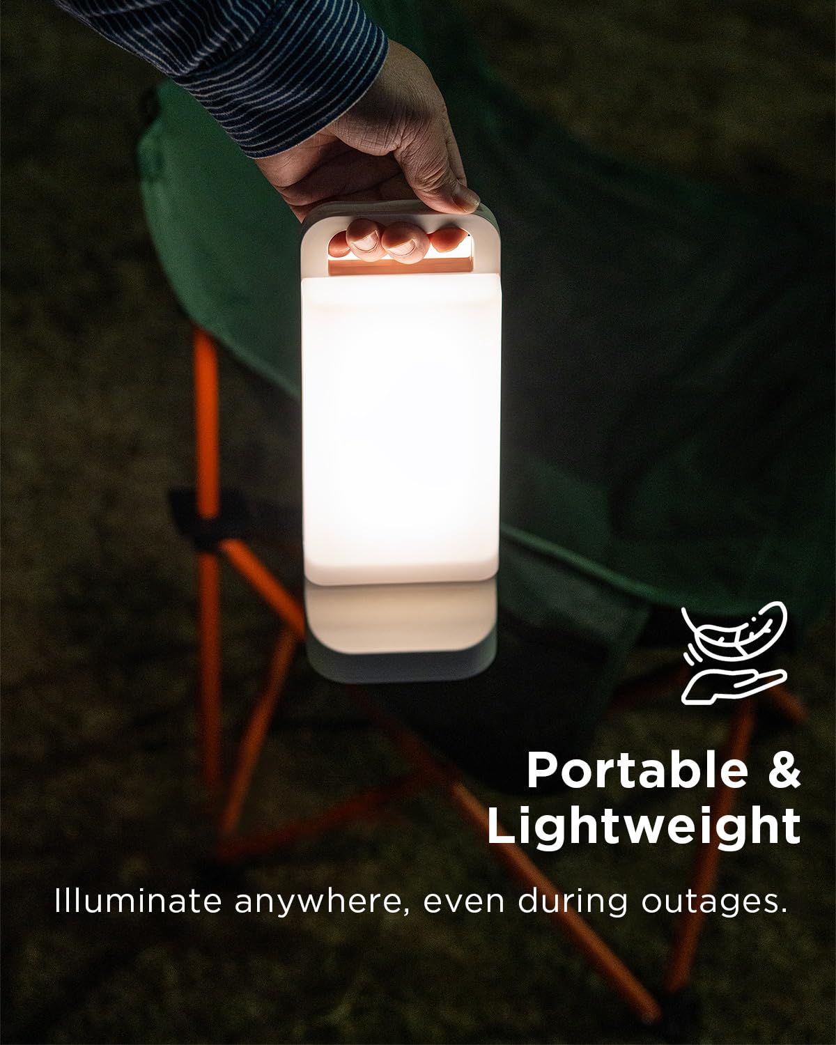 Lepwings Camping Lantern, solar Lanterns, 6000mAh Rechargeable Light 2-in-1 Dimmable Outdoor Waterproof Gear with USB Charging – lanterns for power outages Hurricane, Hiking, Fish, Emergency, and Home