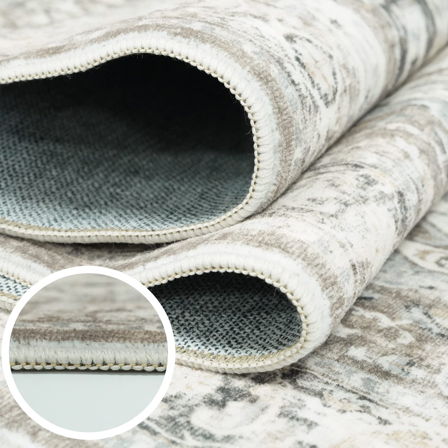 YOUFORTONG 2x12 Runner Rus for Hallways Soft Kitchen Rug Non Slip Rug Runner with Rubber Backing Washable Non Shedding Farmhouse Runner Rug (Beige, 2X12)
