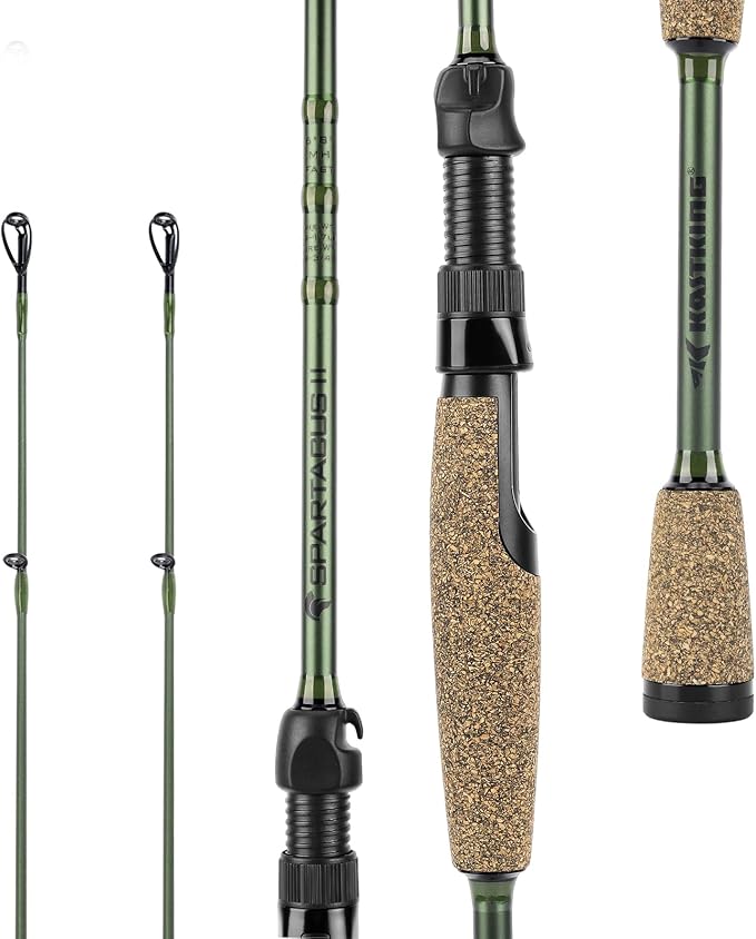 KastKing Spartacus II Fishing Rods - IM6 Graphite Blanks Casting & Spinning Rods, 2-Piece Rods with Extra Tip Section, PTS...