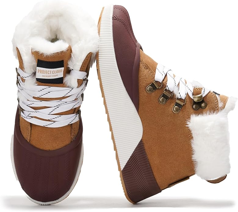 Project Cloud Waterproof Snow Boots for Women - Memory Foam Insole Non-Slip Womens Snow Boots & Winter Shoes (Rhianon)