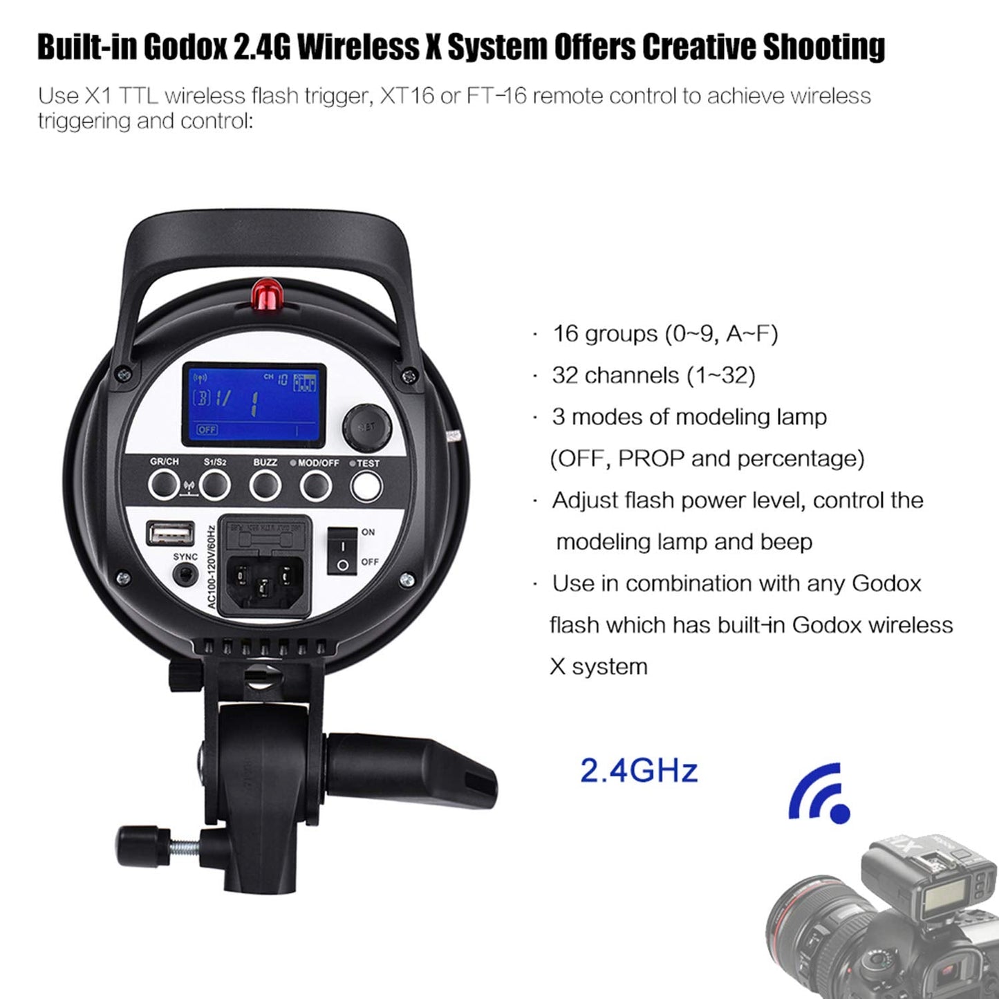 Godox 2 X Sk400Ii 800Ws Strobe Flash Light Monolight Kit For Studio Photography, Includes Light Stand, Softbox, Reflector, Barnd