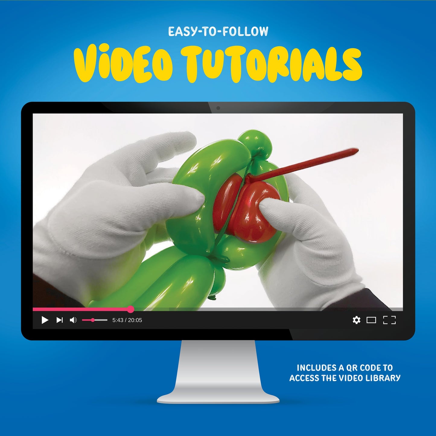 Balloon Animal Twisting Kit with Pump for Kids - Boy & Girl Gift - Birthday Gifts for Girls and Boys - Arts and Crafts for Kid Ages 8-12 - 6 7 8 9 10 11 12 Year Old - Animals Balloons