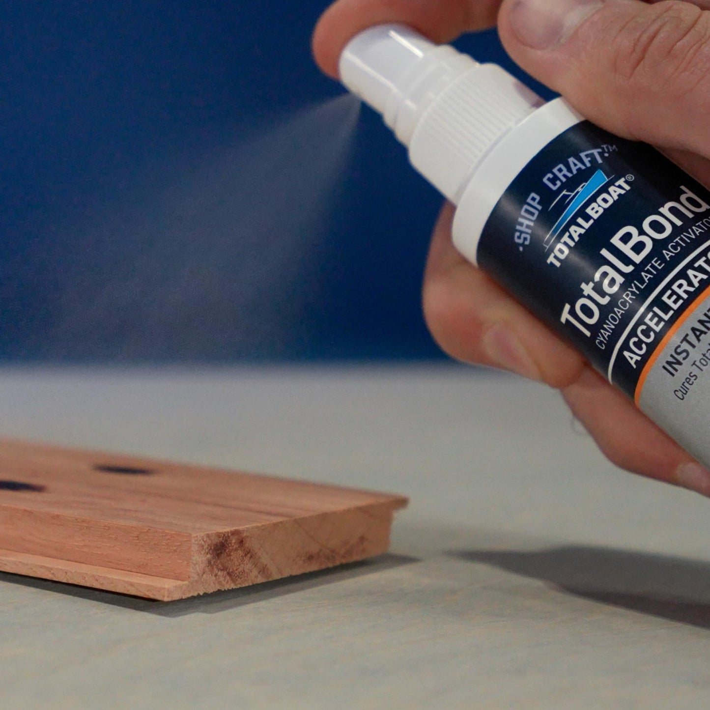 TotalBoat CA Glue Accelerator Spray - TotalBond Activator Spray Instantly Dries Cyanoacrylate Super Glue - 2 oz