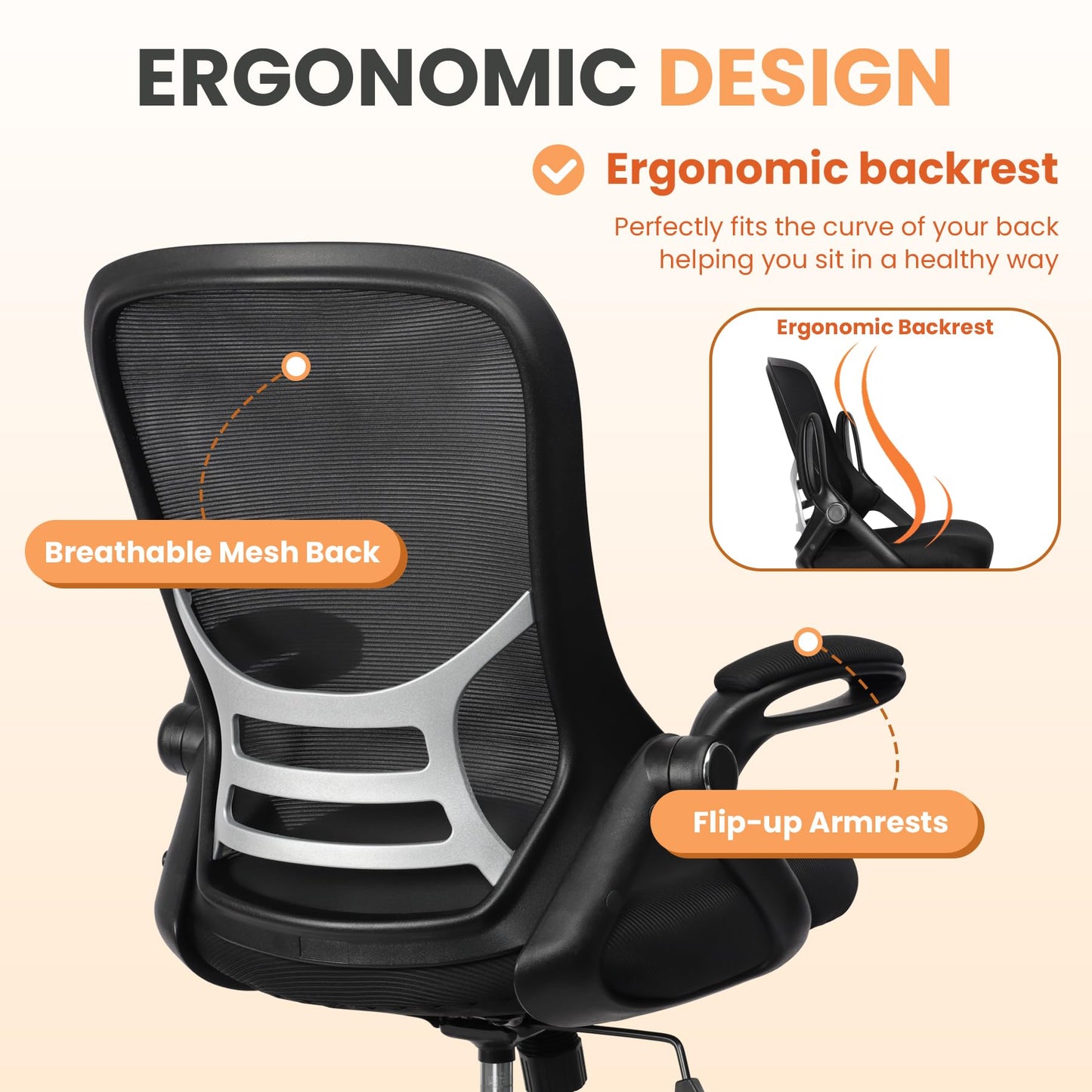 HYLONE Drafting Chair Adjustable, Tall Office Chair Lumbar Support Ergonomic Standing Desk Chair Heavy Duty Tall Drafting Stool for Artists with Footrest Home Office Drafting Stool