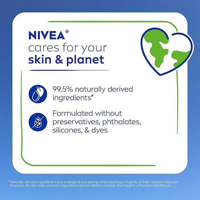 NIVEA Moisture Lip Care, Hydrating Lip Balm with Shea Butter, Nourishing Oils and Vitamin C & E, 3-in-1 Moisture, Repair and Nourish, Holiday Gifts for Self Care, 0.17 Oz Stick, Pack of 4