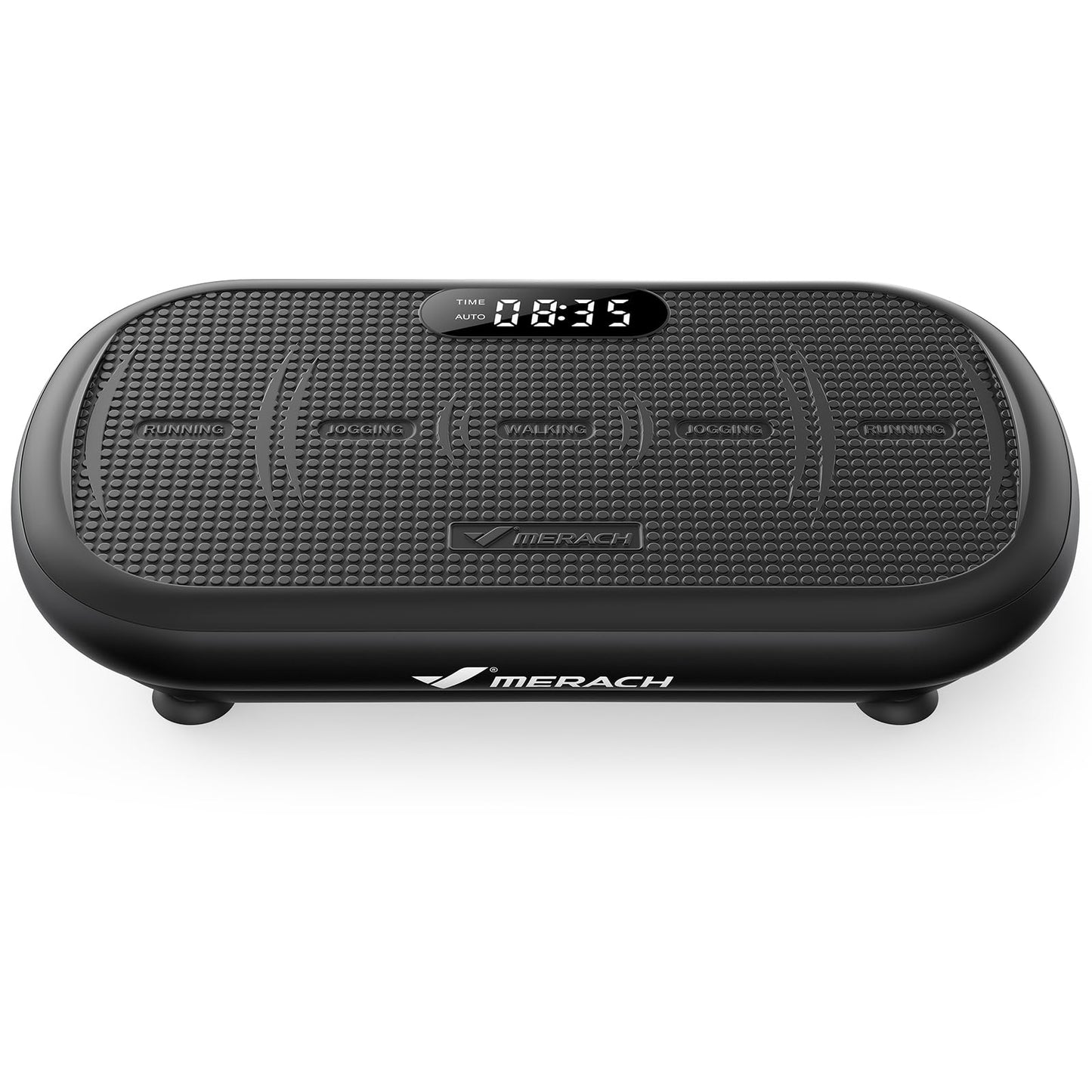 MERACH Vibration Plate Exercise Machine, Vibration Plate 440 Lbs Capacity, Bluetooth and Silicone Pedal, Stimulate Deep Fat, Vibration Plate for Lymphatic Drainage, Vibrating for Weight Loss (Black)