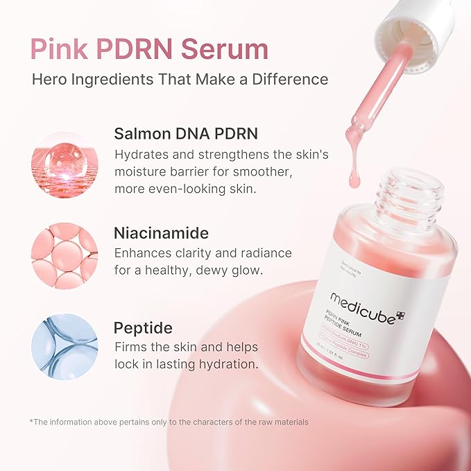 medicube Overnight Renewal Salmon PDRN Duo: Salmon DNA PDRN Pink Peptide Serum and Salmon DNA PDRN Pink Collagen Capsule Cream, Valentines Day Gifts for Her, Skin Care Set