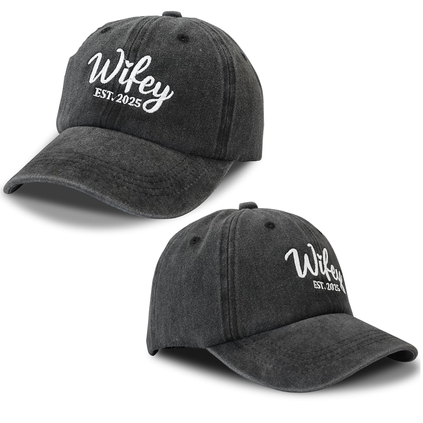 Hubby and Wifey Hat, Wedding Gifts for Couoples 2025, Husband and Wife Gifts, Black Baseball Cap for Bridal Shower Newlyweds Engagement Honeymoon