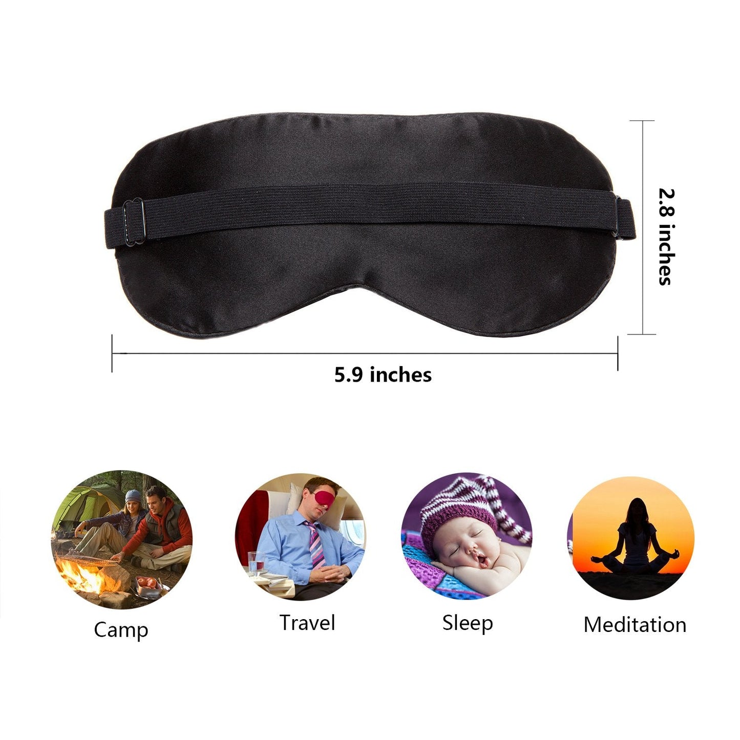 NMM Global 100% Natural Silk Sleep Eye Mask Kids, Cute Night Sleeping Mask with Adjustable Elastic Strap for Newborn (Baby Cute Pink)