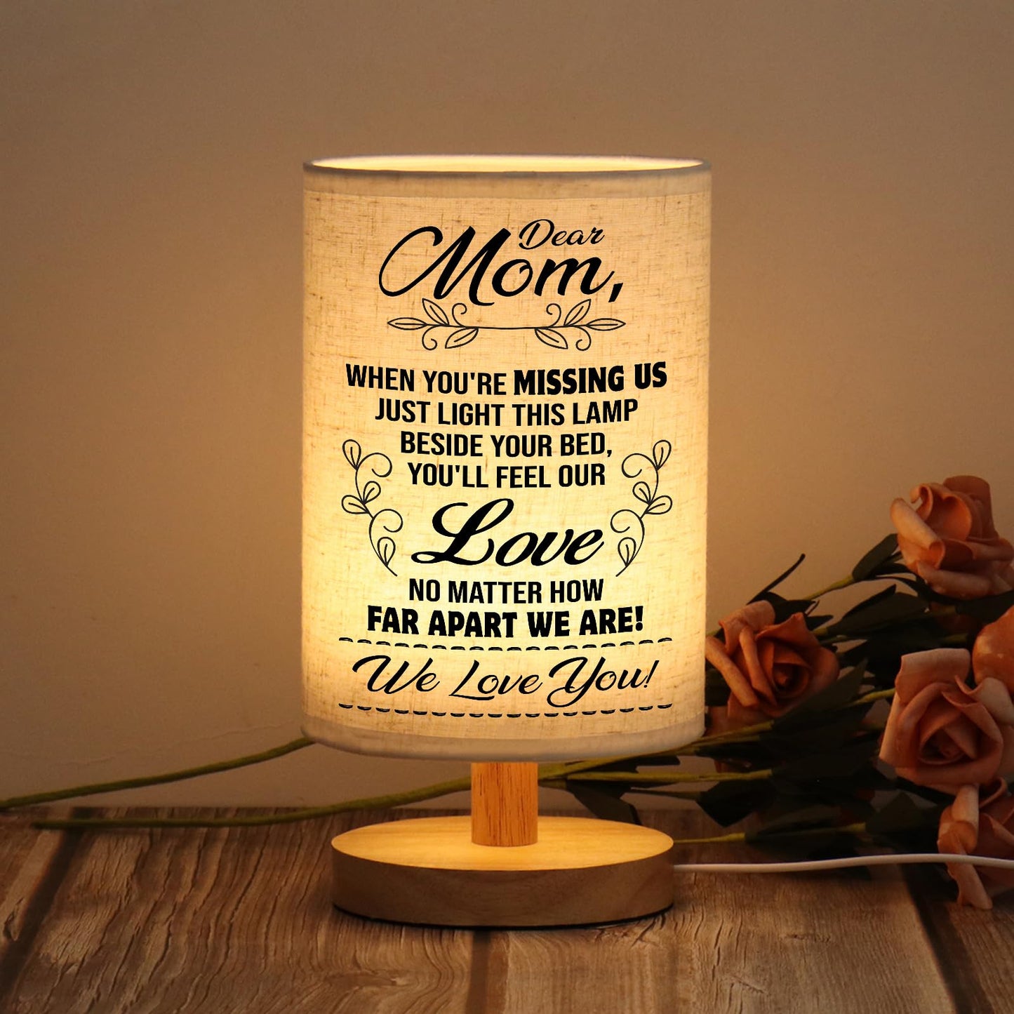 WSYEAR Birthday Gifts for Mom from Daughter Son-Table Lamp Mom Gifts from Daughters Night Light Anniversary Presents for Mother Women,Best Mom Gifts Ideas