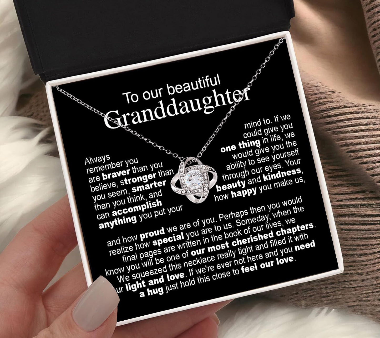 Granddaughter Necklace From Grandma, Granddaughters Gifts From Grandpa, Grandmother And Granddaughter Necklace, Birthday Ideas, Christmas Gifts For Granddaughters, Jewelry For Her From Grandparent