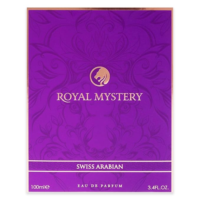 Swiss Arabian Royal Mystery - Luxury Products From Dubai - Long Lasting, Addictive Personal EDP Spray Fragrance - Seductive Signature Aroma - 3.4 Oz