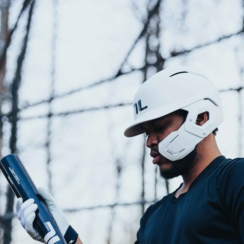 TUCCI Potenza Batting Helmet with Jaw Flap, S/M, Gloss Black, Right-Handed Hitter