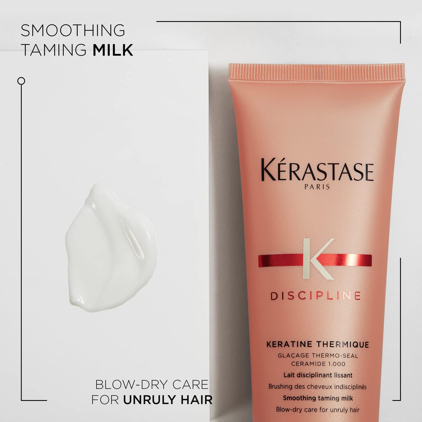 KERASTASE Discipline Keratine Thermique - Smoothing Leave In Treatment, Reduces Frizz and Tames Flyaways, Protects Against Heat