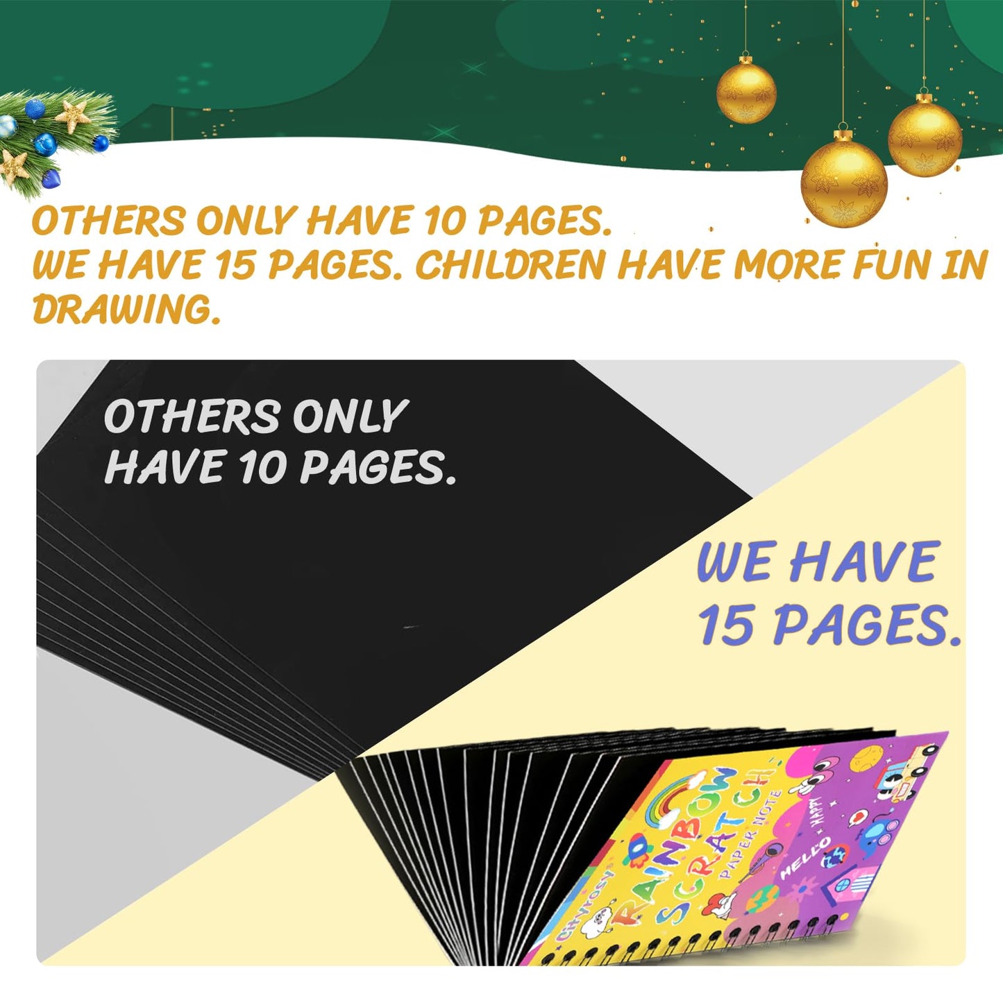 Cityrosy Scratch Art Paper Rainbow Sets Scratch Off Art Notebook Crafts Easter Gifts for Kids Magic Scratch Off Set Crafts Supplies Kits for Age 3-12 Kids for Party Favor Games Easter Christmas 2 Pack