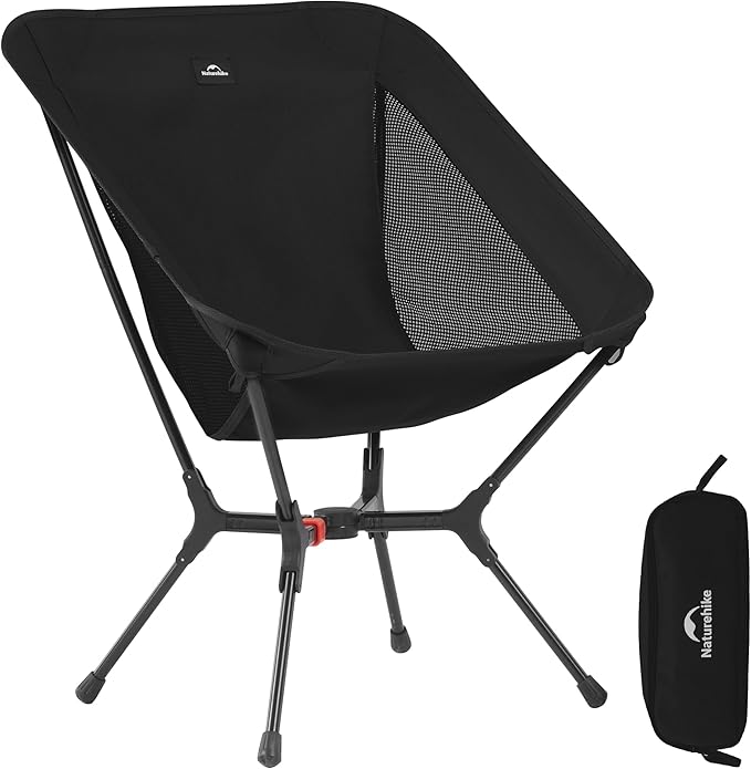 Naturehike YL01 Snap Camping Chair, 1 Second Setup Frame, 441lb Capacity, Portable Backpacking Chair with Storage Bag, Lig...