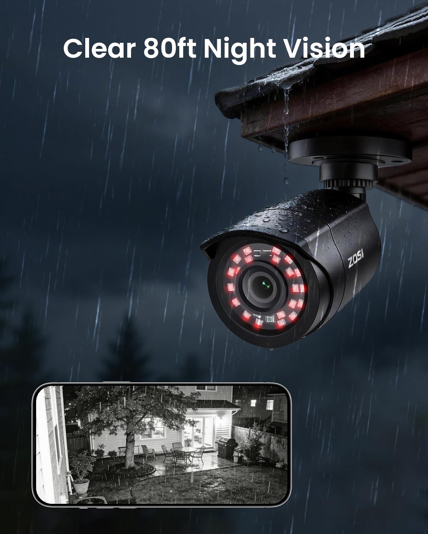 ZOSI 3K Lite 16 Channel Security Camera System with AI Human/Vehicle Detection, 16pcs 2MP Wired Indoor Outdoor CCTV Cameras, Night Vision, 16CH DVR with 2TB HDD for 24/7 Recording, No Monthly Fees