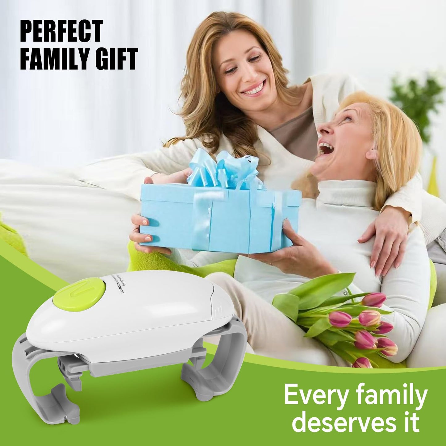 Automatic Jar Opener Suitable for The Elderly With Arthritis And People With Weak Hands， It Can Automatically Open Lids of Most Sizes With One Button， A Kitchen Gadget As A Gift