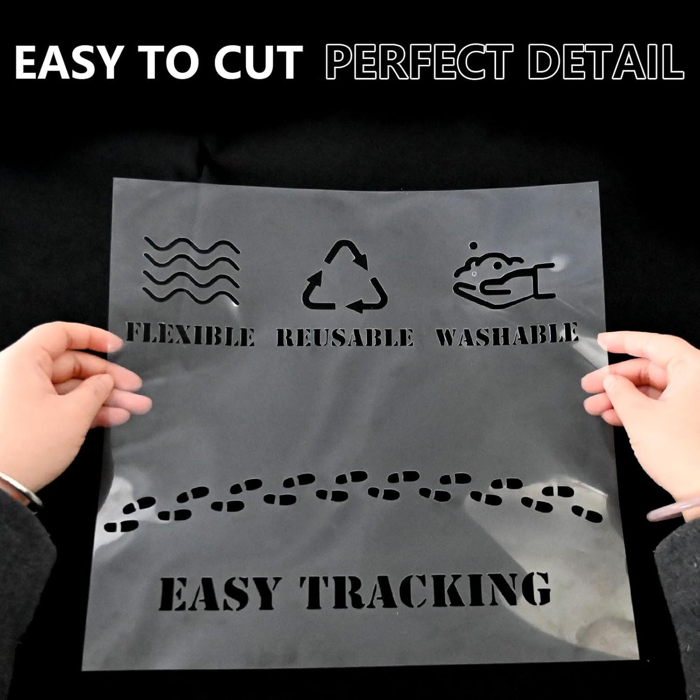 30 Pack 4 Mil Blank Stencil Sheets, 12 x 12inch Clear Mylar Blank Stencils, Reusable Template Material for Make Your Own Stencil