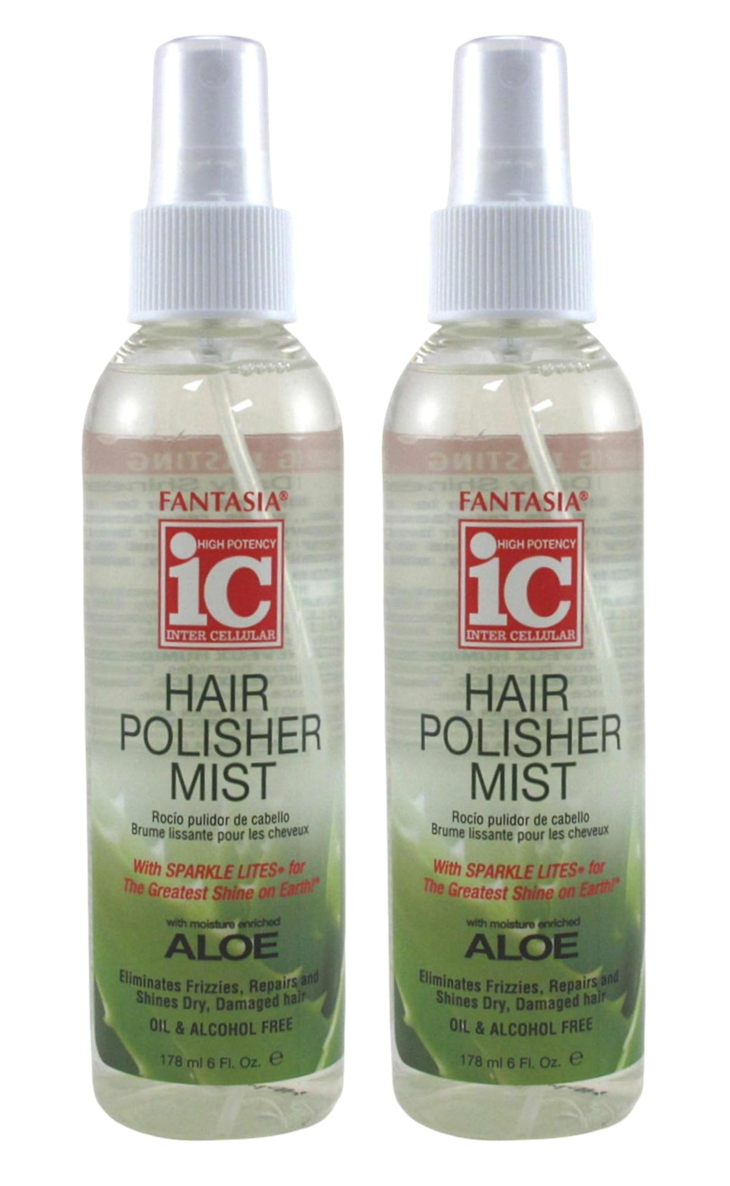 Fantasia Ic Hair Polisher Mist 6 Ounce Pump (177ml) (2 Pack)