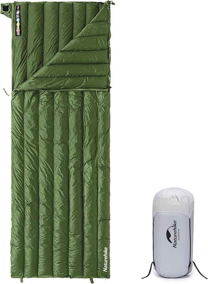 Naturehike Ultralight Backpacking RDS Down Sleeping Bag for Adults, 650 Fill Power Sleeping Bag for 42/52℉, 20oz Compact L...