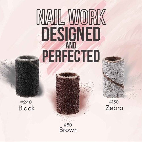 Makartt Nail Drill Electric Nail File Machine JD700 Professional 30000RPM Manicure Drill Bundle With 300Pcs Nail File Sanding Bands #80#150#240 Grits Nail Drill Bits Sanding Bands for Nail Drill